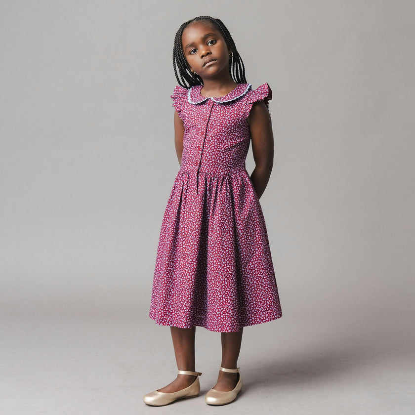Linen Dress with Peter Pan Collar