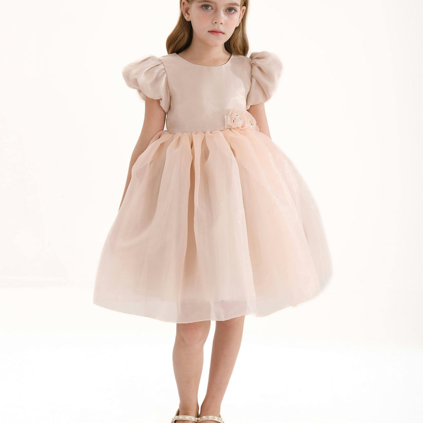 Champagne D'Amico Floral Teacup Dress