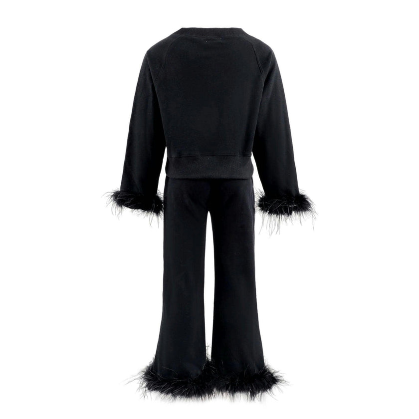 Black Feather Athletic Set