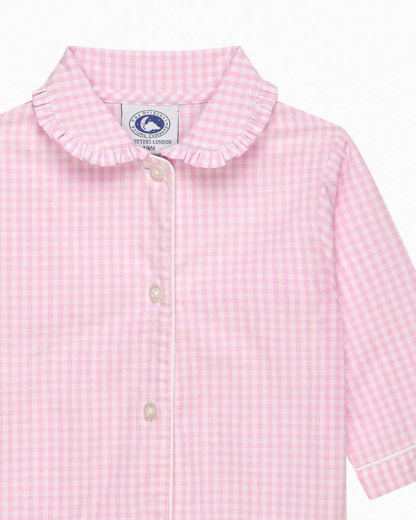 Gingham Frill Collar All-In-One