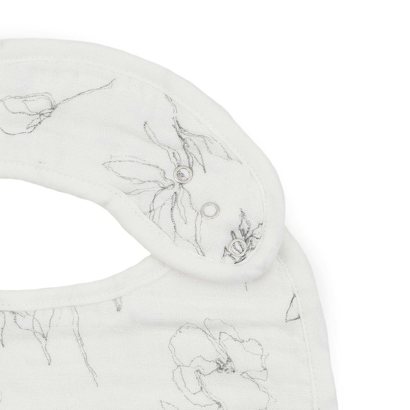 Organic Cotton Muslin Classic Bib 3 Pack - Watercolor Floret