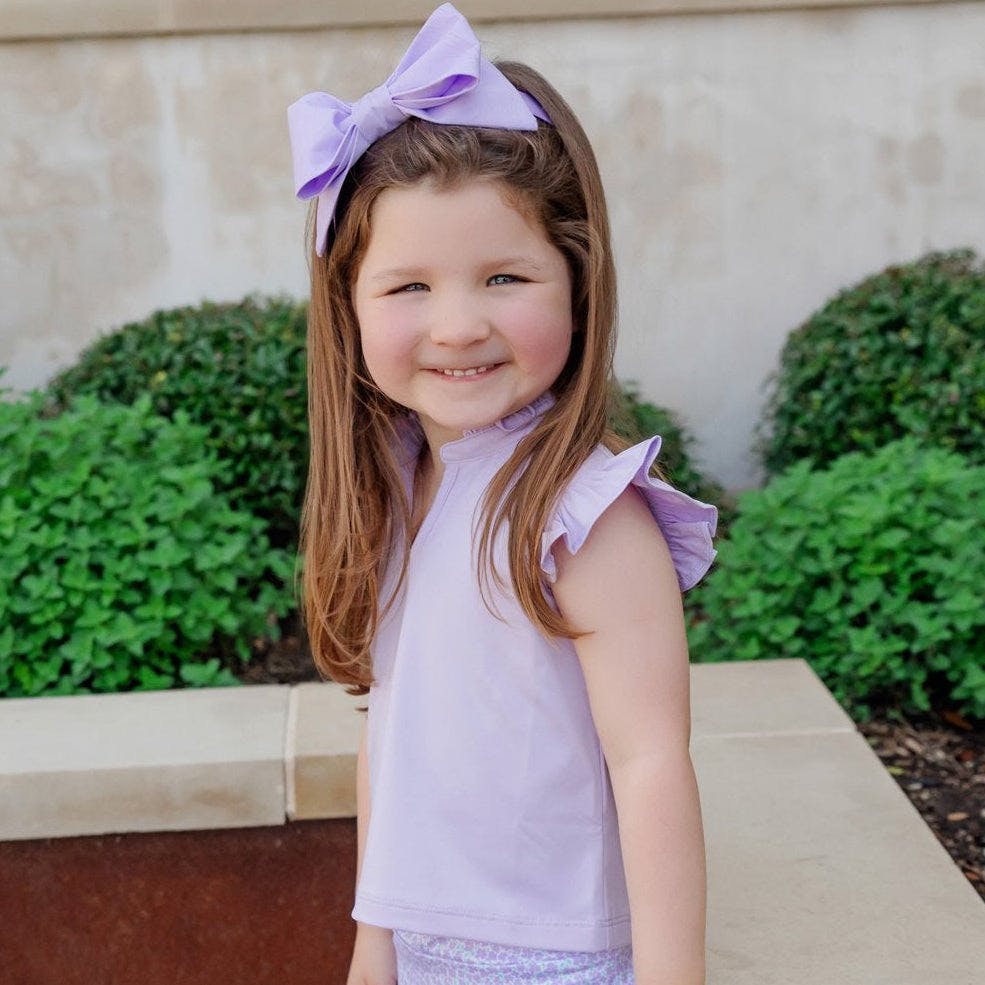 Ellie Girls' Sleeveless Performance Top by LH Sport Lavender (Past Season)