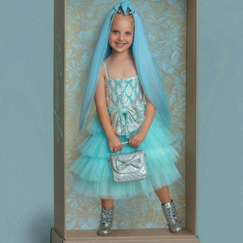 Sparkling Sea Fairy Mermaid Sequin Flower Girl Dress