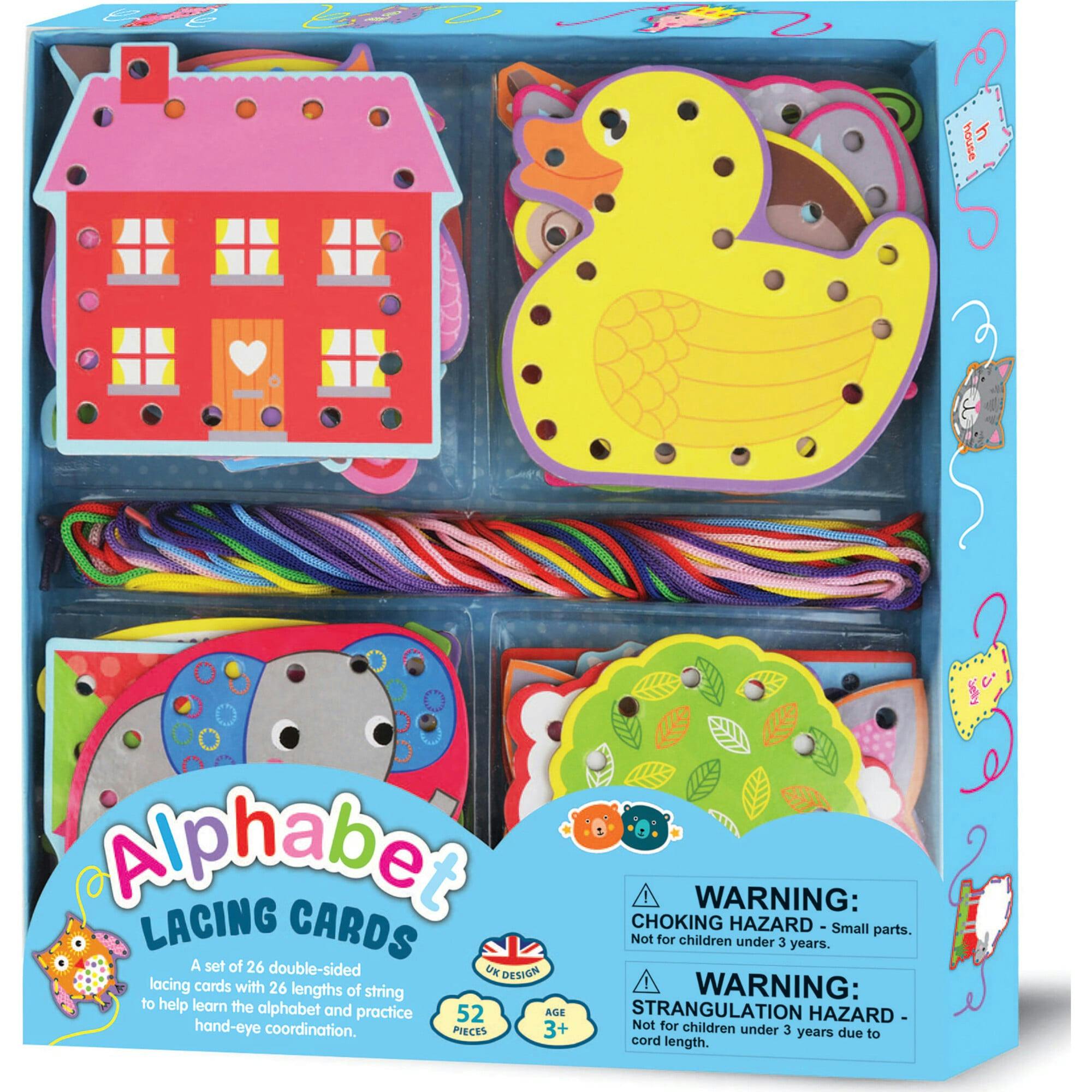 Buddy & Barney: Alphabet Lacing Cards - 52pc