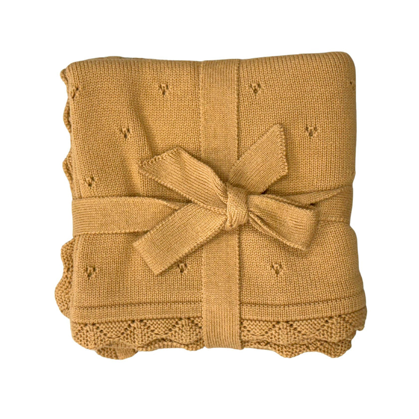 Knit Blanket in Camel