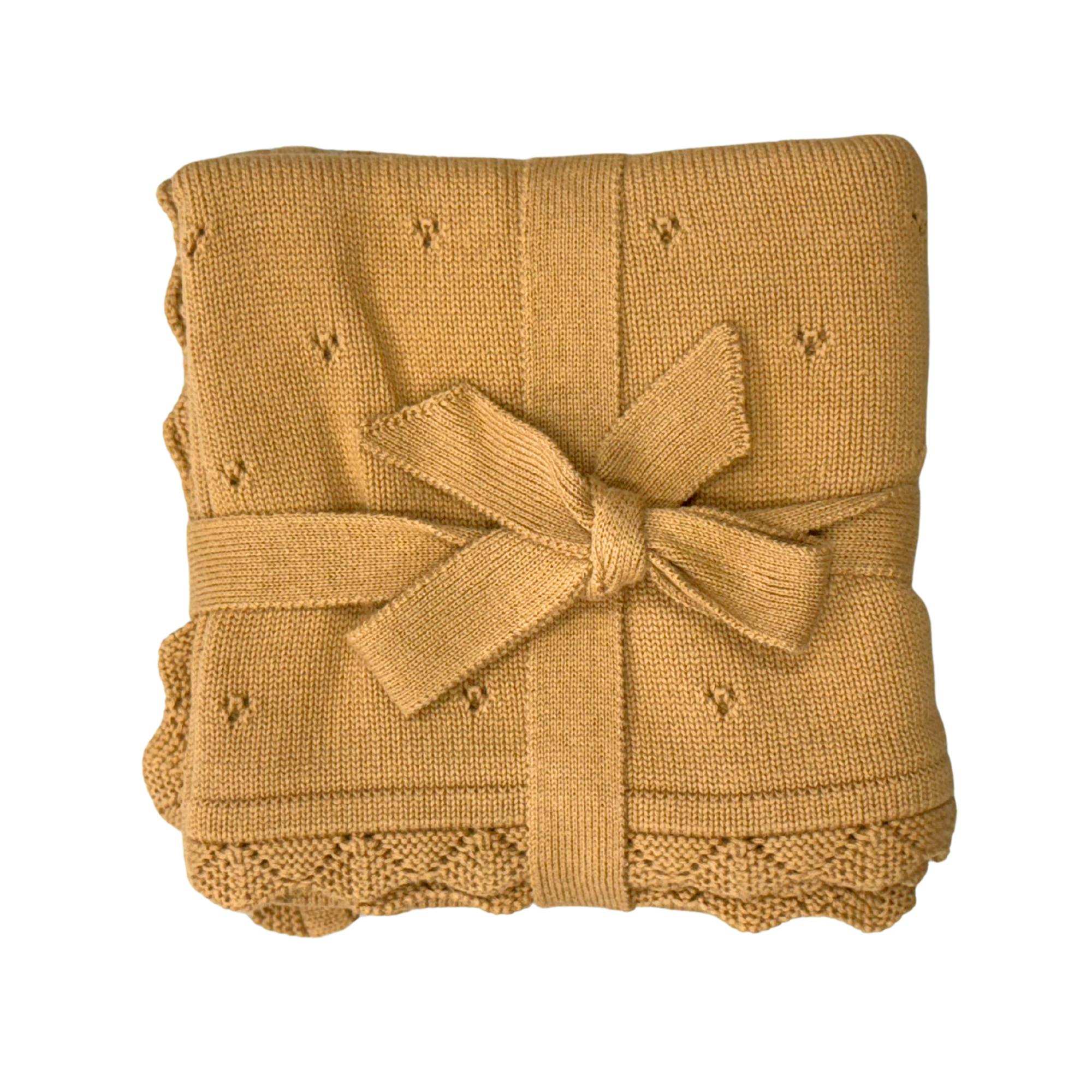 Knit Blanket in Camel