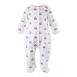 Princess Crown Print Footie