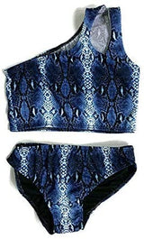 Girl's Two Piece One Shoulder Bathing Suit