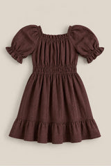 Mini Maleah Dress in Warm Cocoa