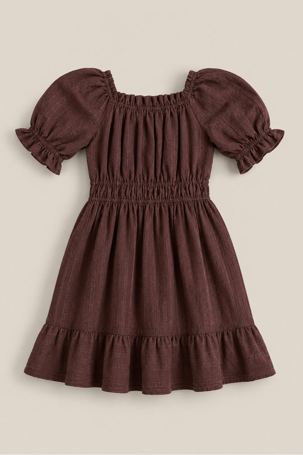 Mini Maleah Dress in Warm Cocoa
