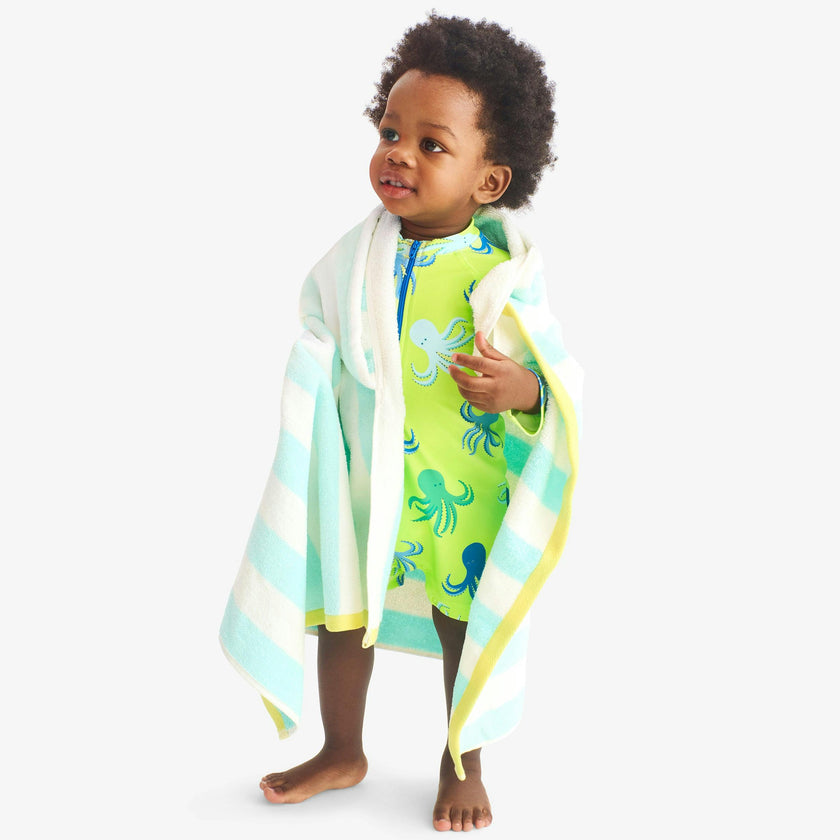 Baby one-piece rash guard in octopus pals