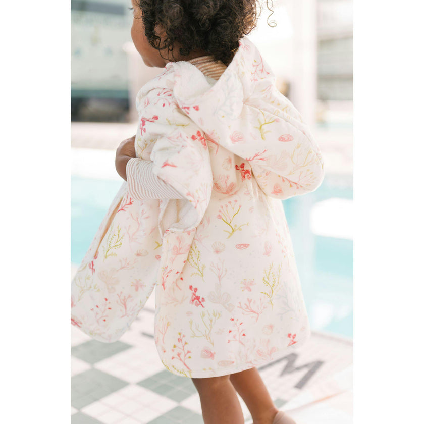 Hooded Poncho Towel - Sea Bloom