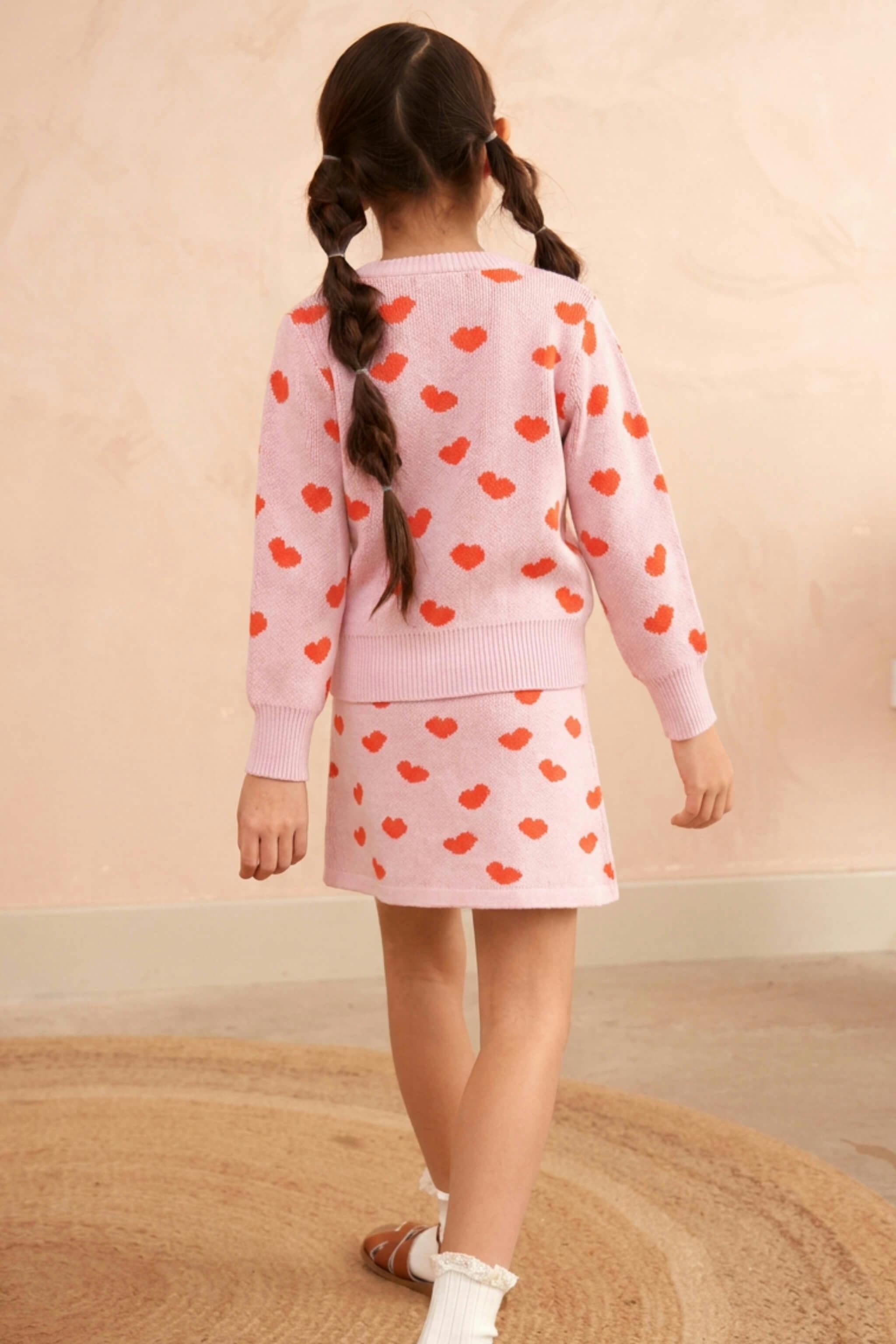Love Hearts Skirt | Bubble Gum