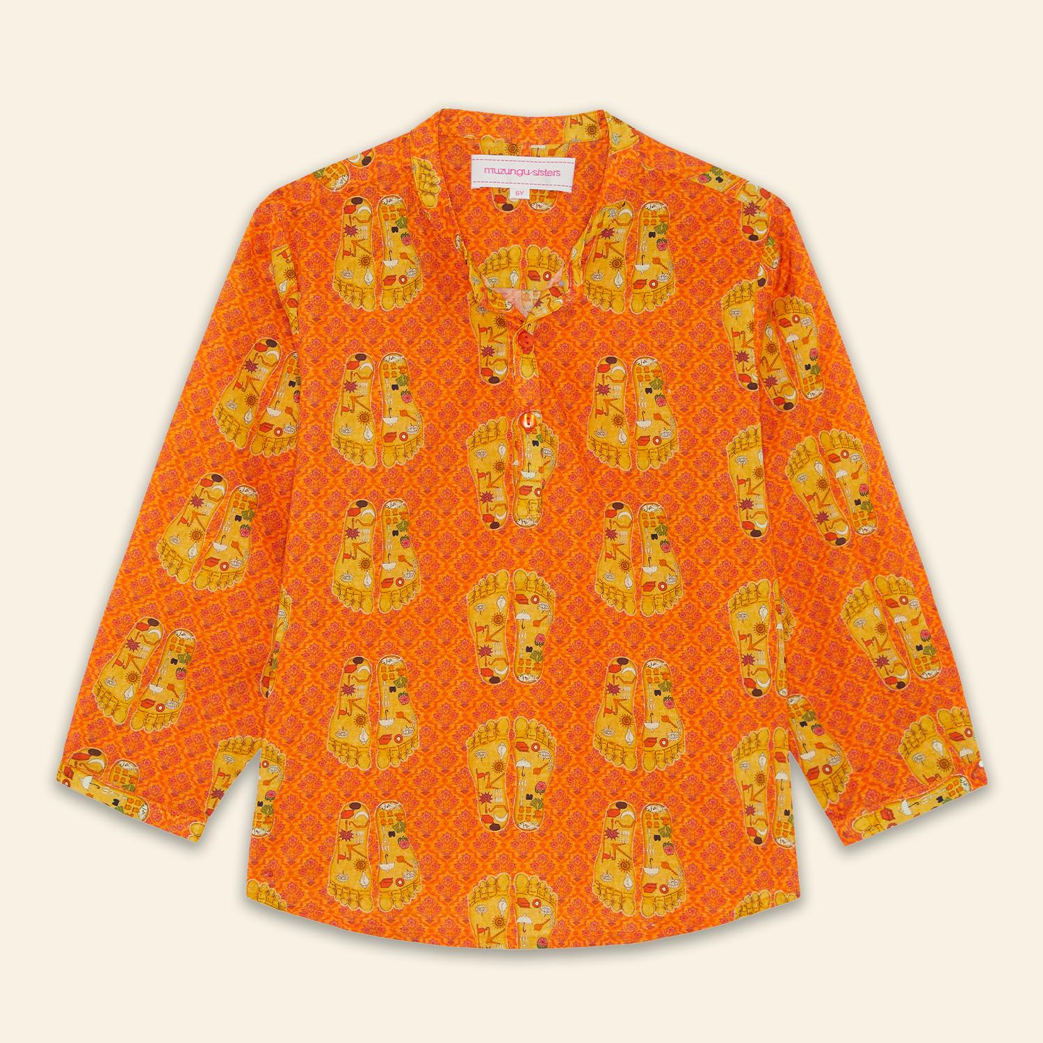 Kids Sasha Shirt Lotus Feet Coral