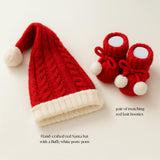 Baby Christmas Red Santa Hat Gift Set
