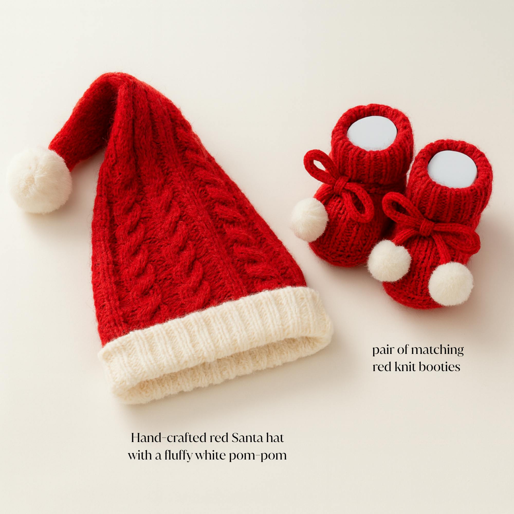 Baby Christmas Red Santa Hat Gift Set