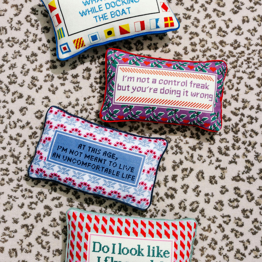 Control Freak Needlepoint Pillow