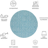Courtyard August Indoor/Outdoor Rug, Turquoise