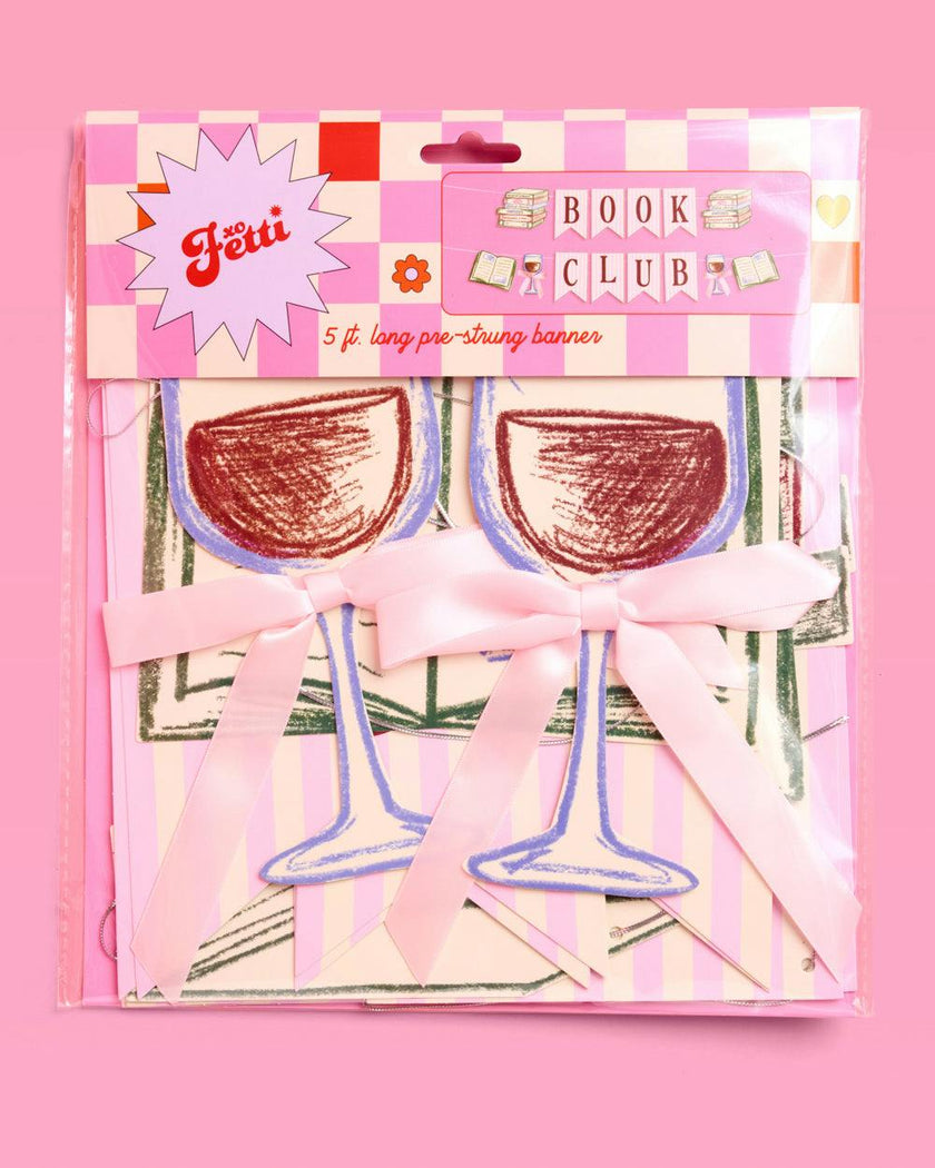 Book Club Banner - pink printed banner