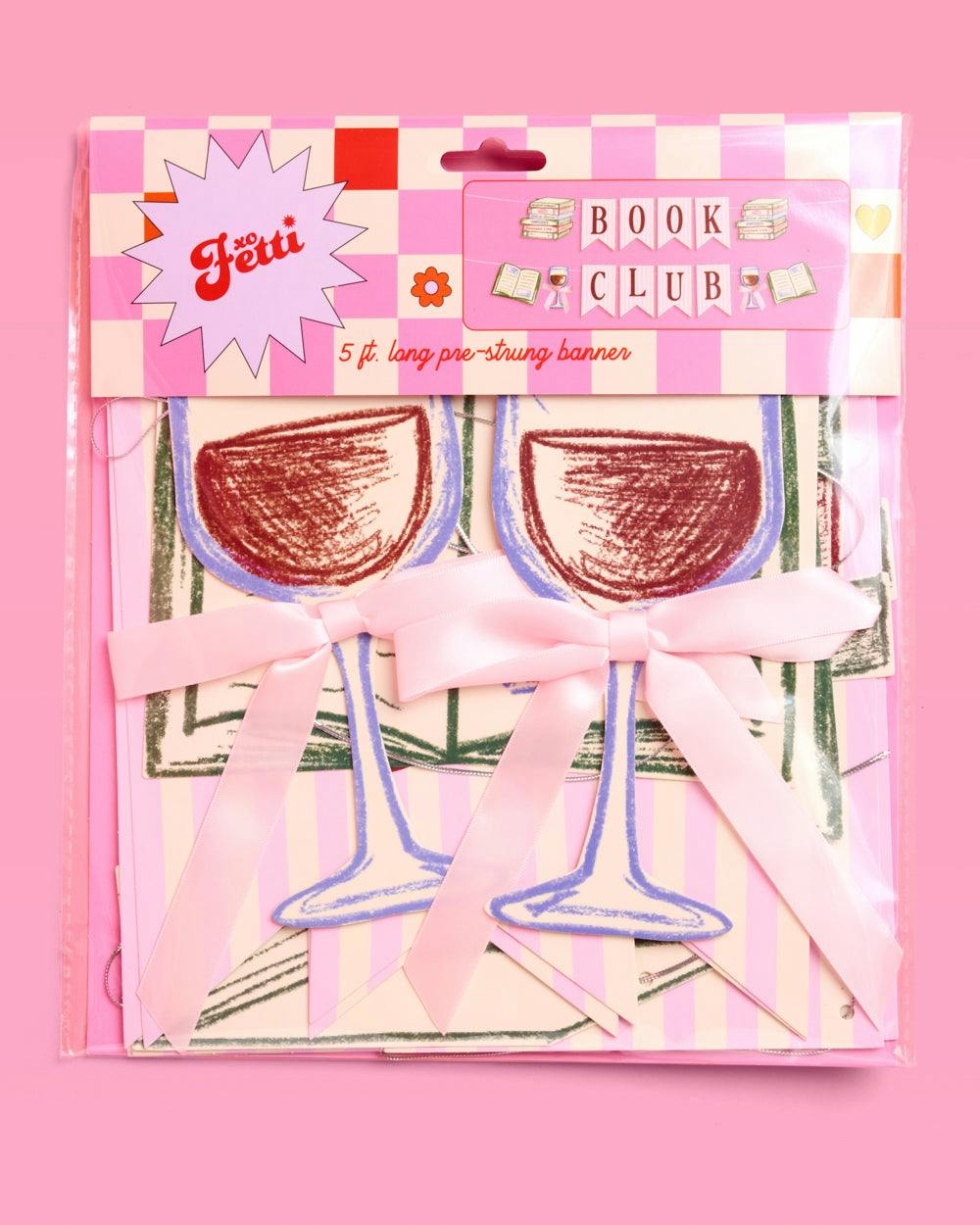 Book Club Banner - pink printed banner