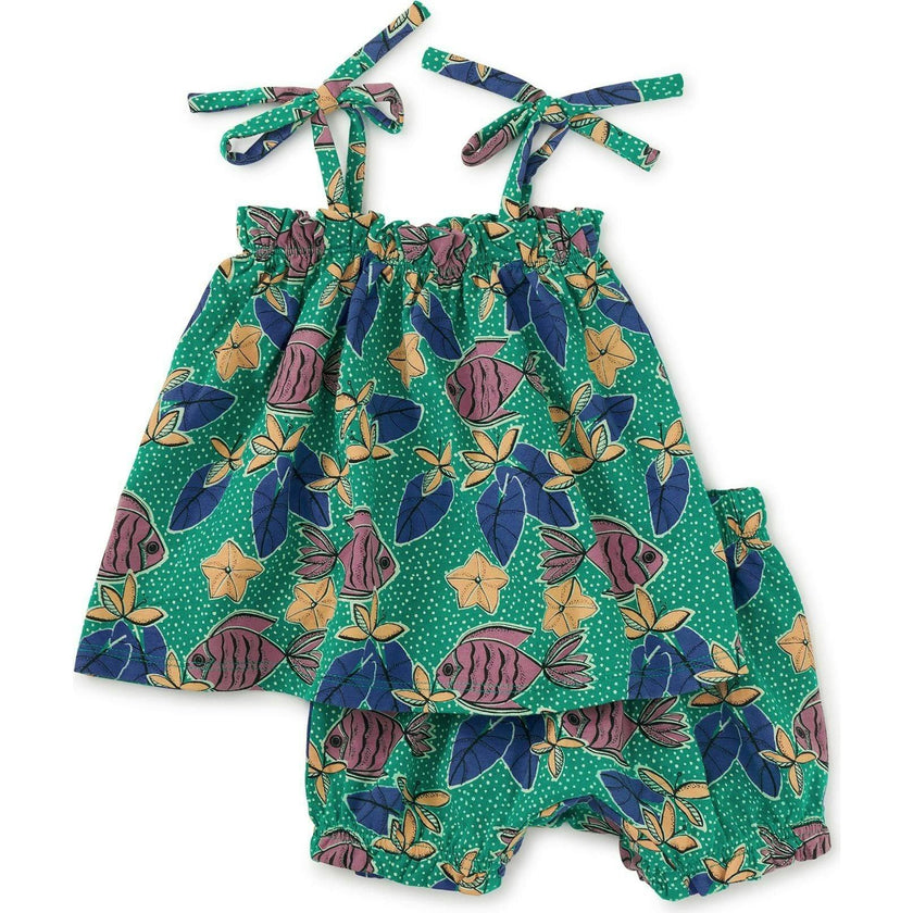 Tie Shoulder Baby Set, Multi