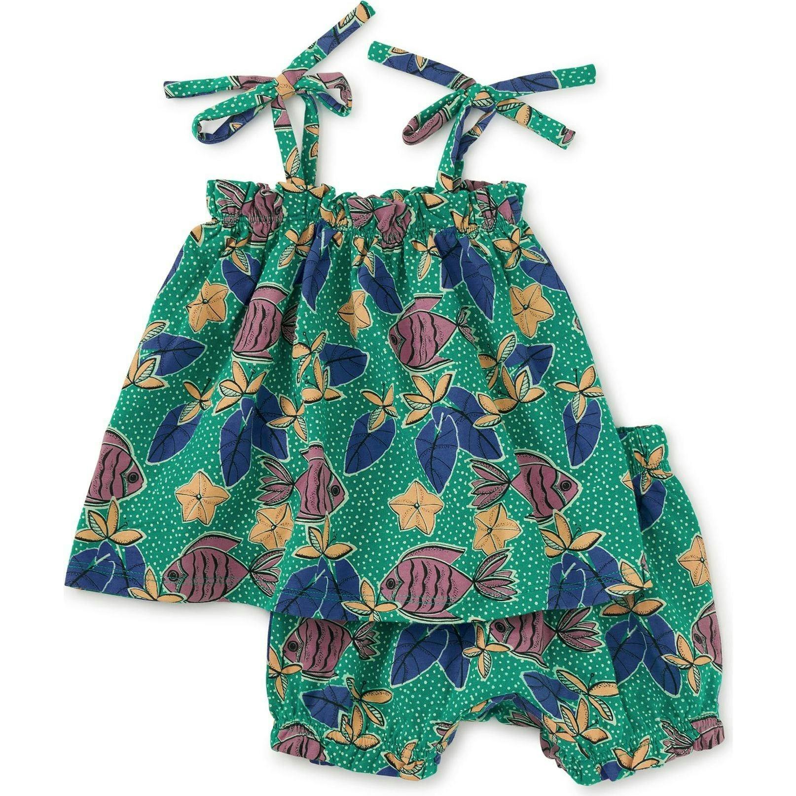 Tie Shoulder Baby Set, Multi