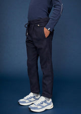The Navy Flannel Jogger Trousers