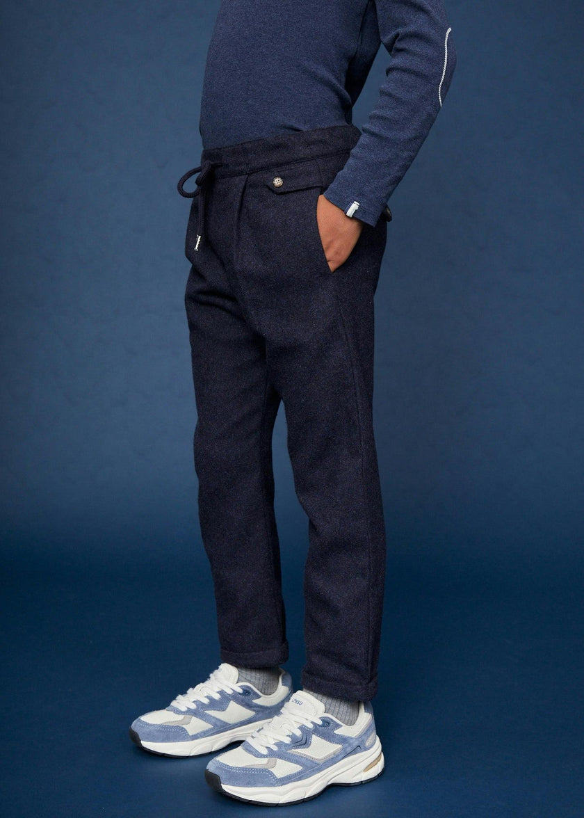 The Navy Flannel Jogger Trousers