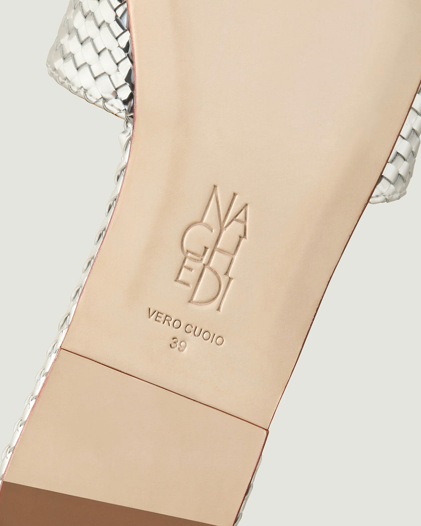 St. Barths Slide Metallic | Silver
