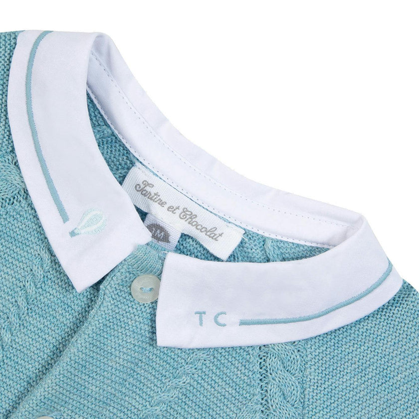 TARTINE ET CHOCOLAT Knit One-Piece - Bleu Horizon Chiné
