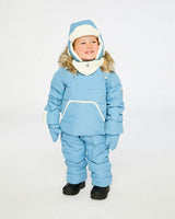 Baby Snug One Piece Snowsuit Adapted For Car Seats Blue Grey