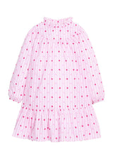 Jody Dress - Magenta Clip Dot Stripe