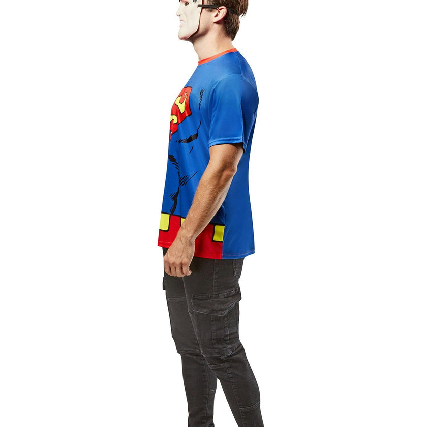 Men's DC Comics Ben Cooper Superman T-Shirt and Half Mask