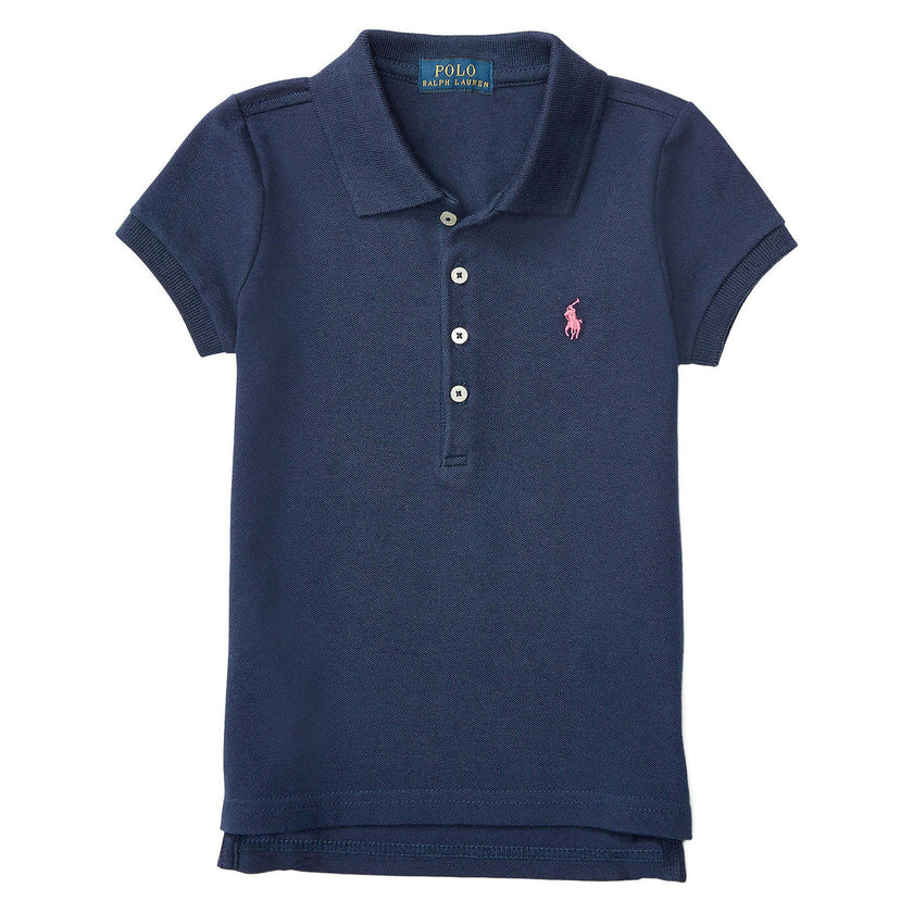 Navy Stretch Cotton Polo