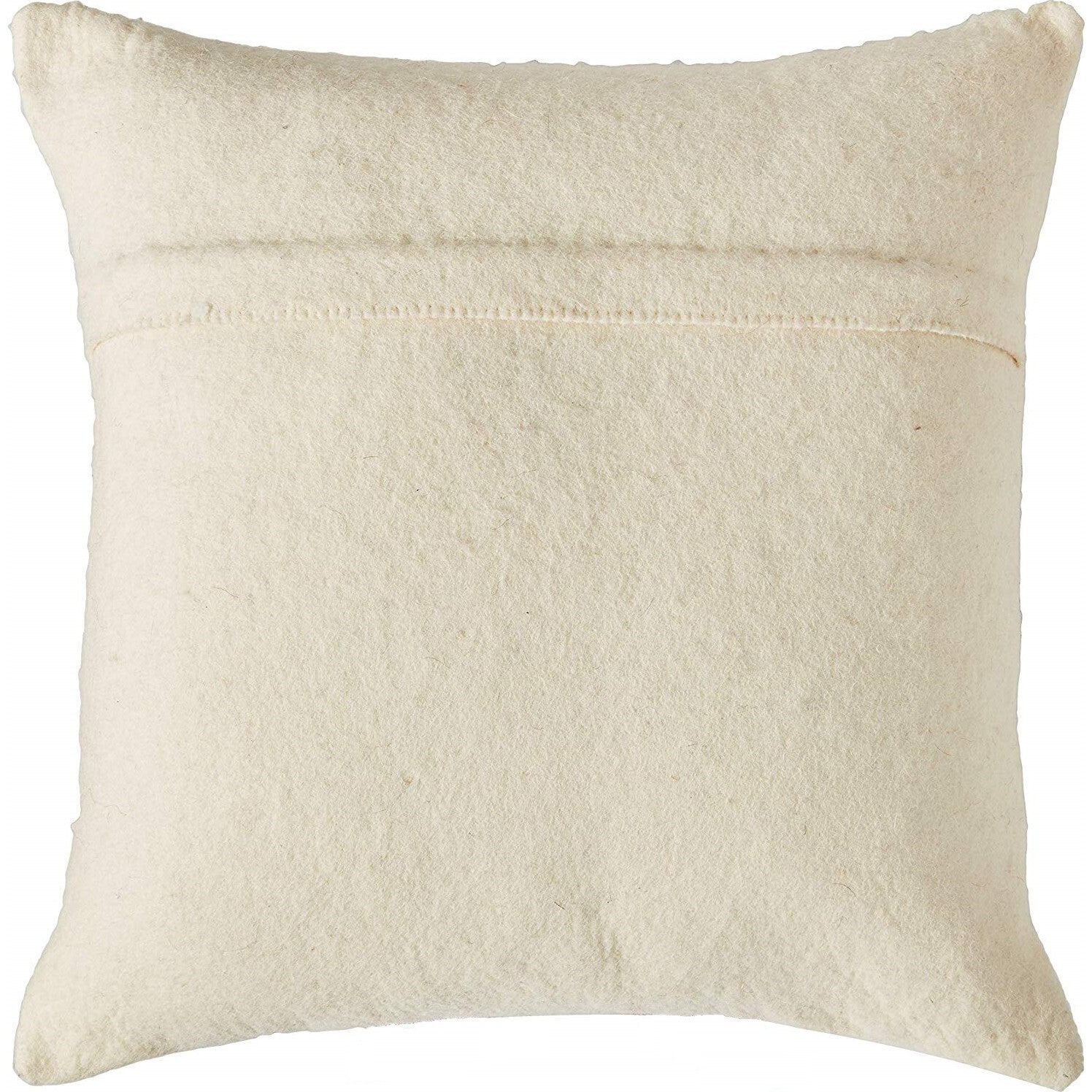 Red Bow on Cream - Christmas Pillow Cover in Hand Felted Wool - 20