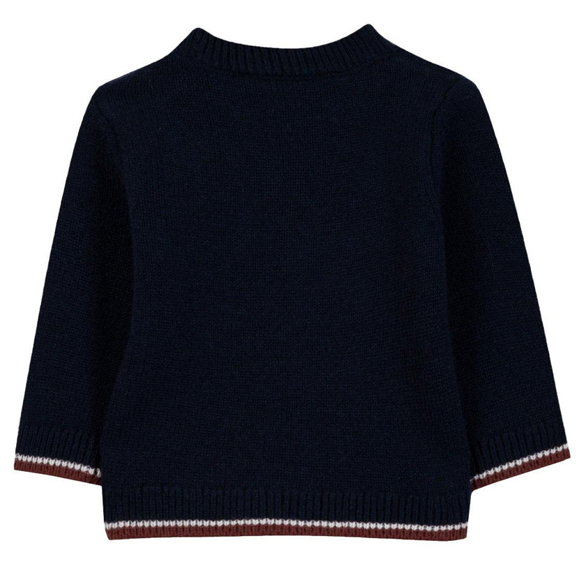 TARTINE ET CHOCOLAT Shining Armor Baby Sweater - Marine