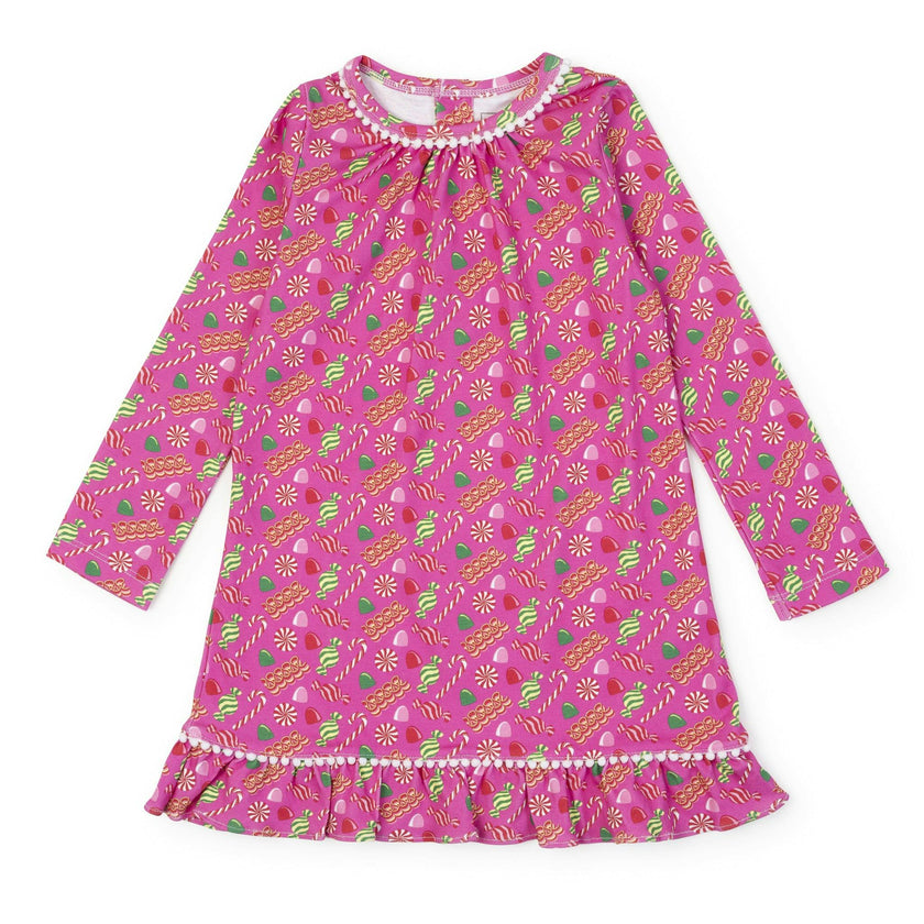 Carlin Girls' Dress - Christmas Candy Pink