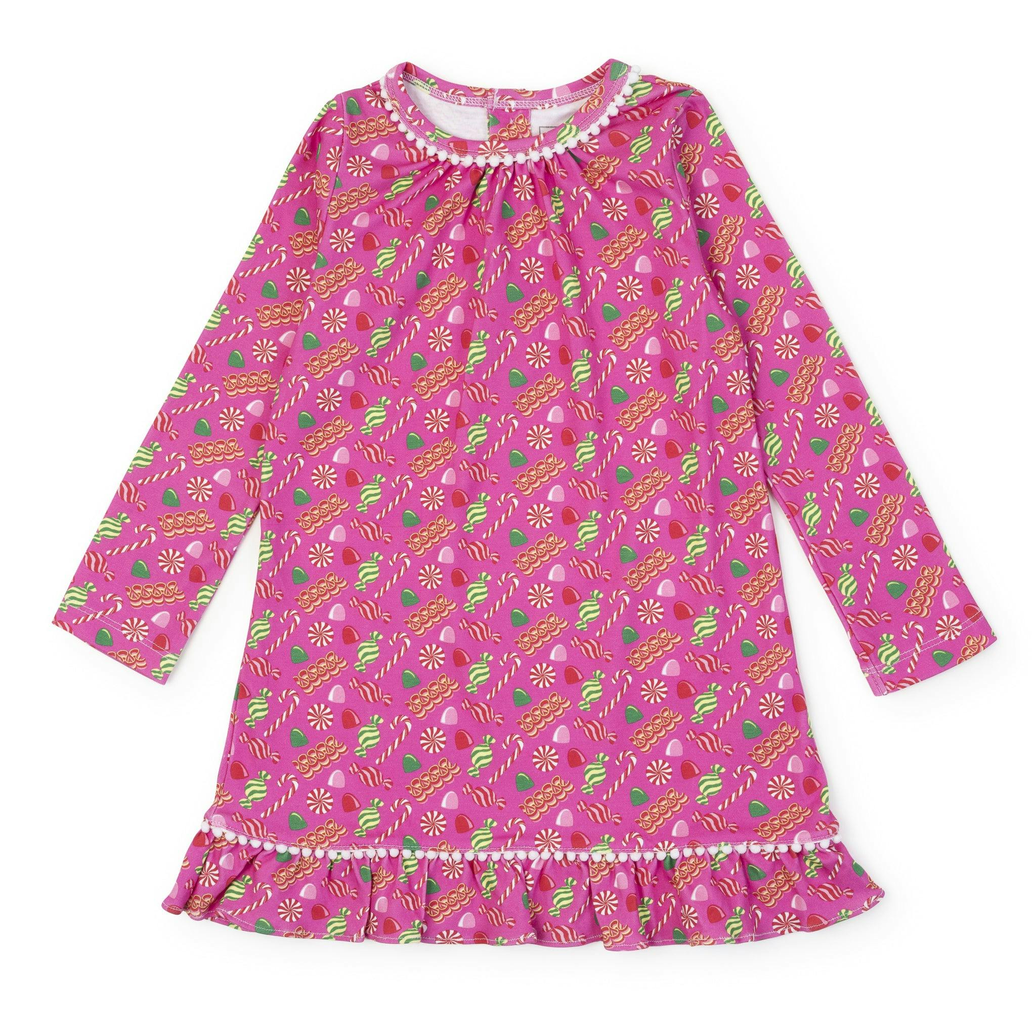 Carlin Doll Dress - Christmas Candy Pink