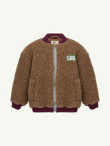 children's merino wool bomber jacket - teddy brown