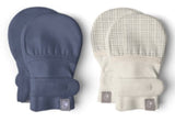 STAY ON 2-PACK MITTS | INDIGO + GRIDLOCK — Bamboo Organic Cotton Blend