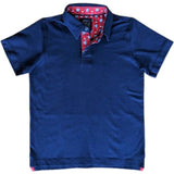 Navy Blue with Hot Air Balloon Trim Polo