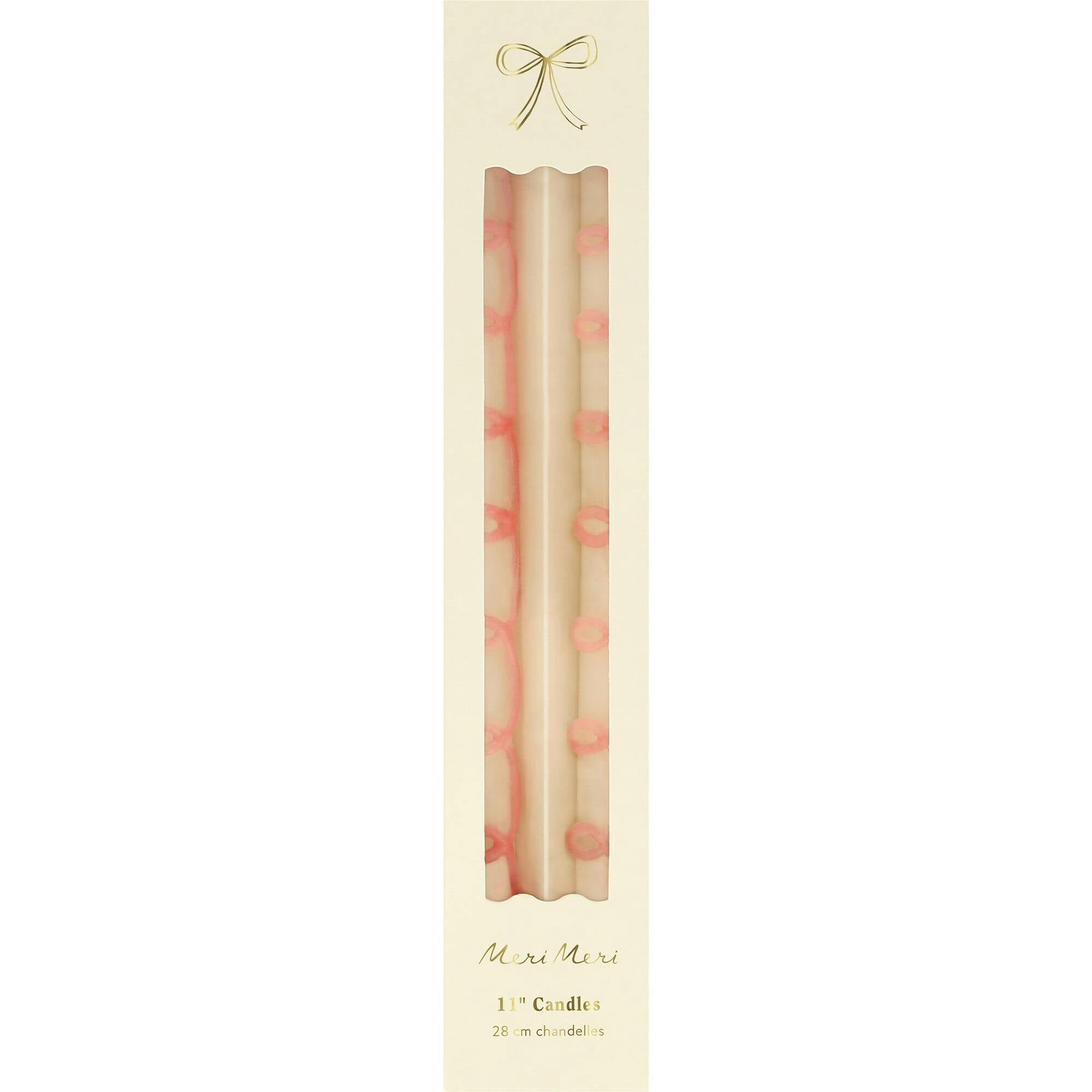 Pink Swirl Taper Candles