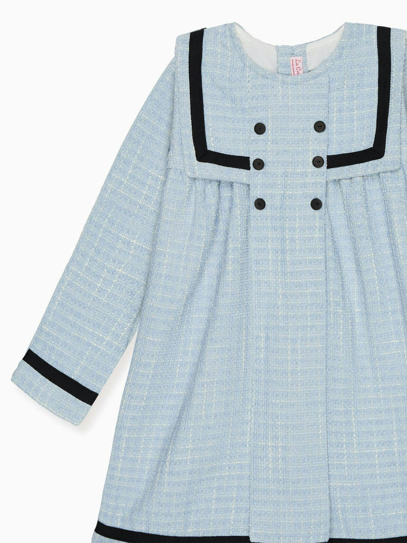 Dusty Blue Lucinda Girl Empire Dress