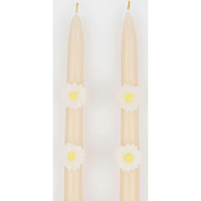 Pink Daisy Taper Candles