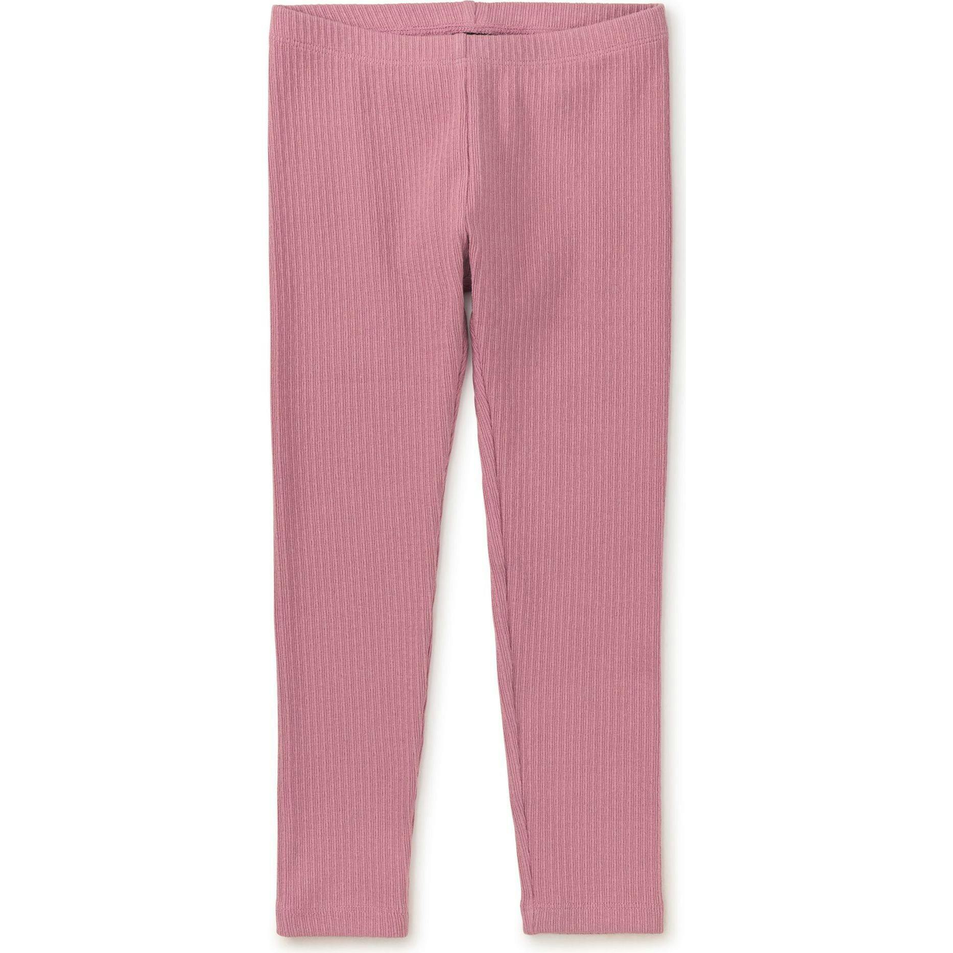 Pointelle Knit Stretch Leggings, Pink