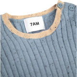 Ribbed Knit Long Sleeve Retro Top