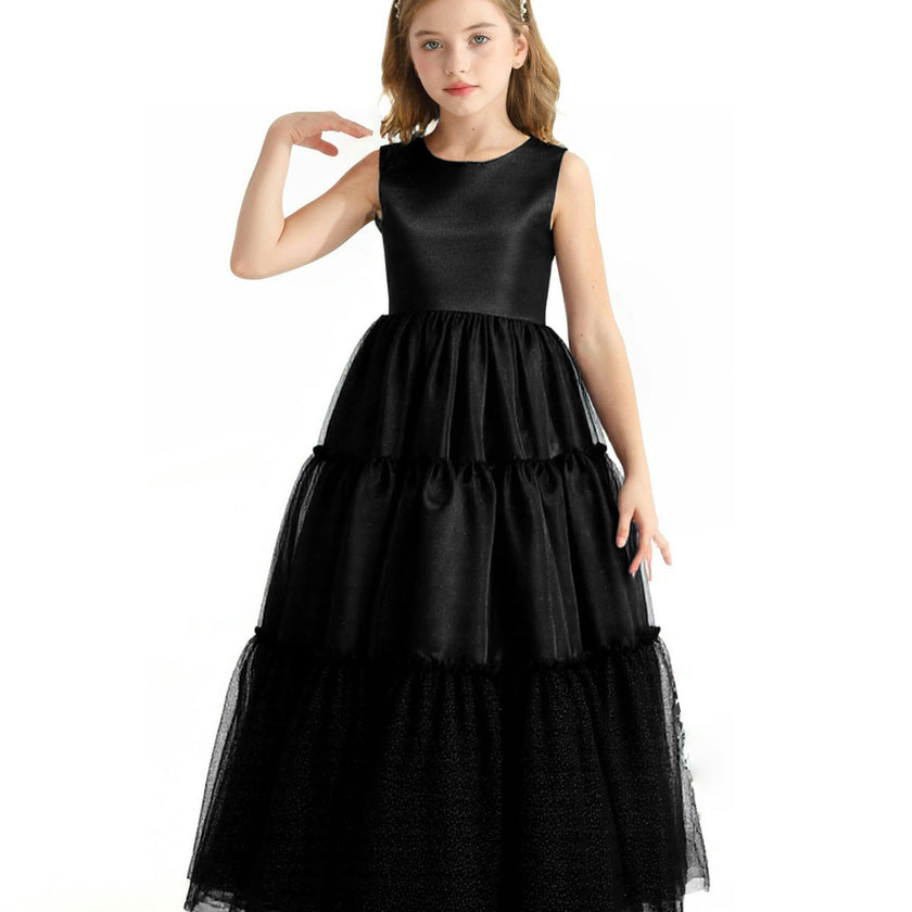Black Layered Teola Dress