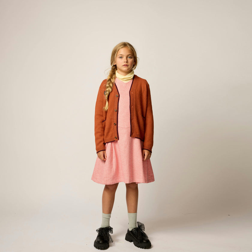 Alpaca Wild Fox Cardigan in Burnt Orange