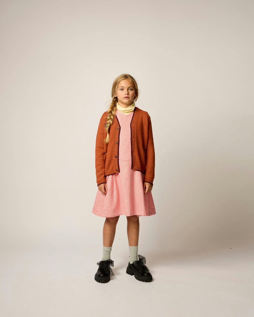 Alpaca Wild Fox Cardigan in Burnt Orange