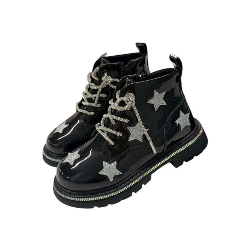 Black Rainbow Shimmer Stars Boots